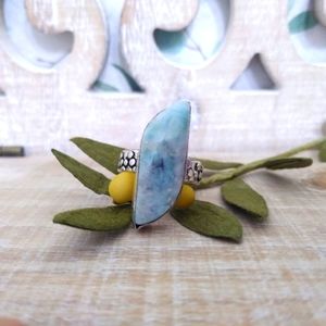 LARIMAR SILVER STONE RING NWOT